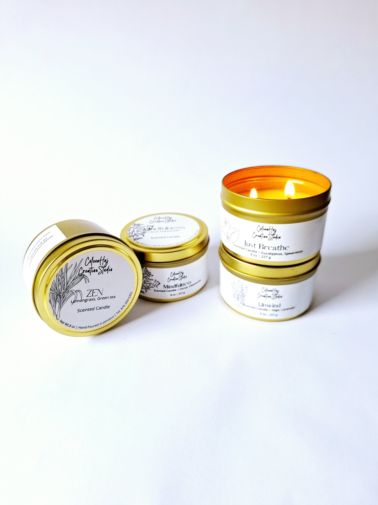 Zen (Lemongrass + Greentea) Scented Candle